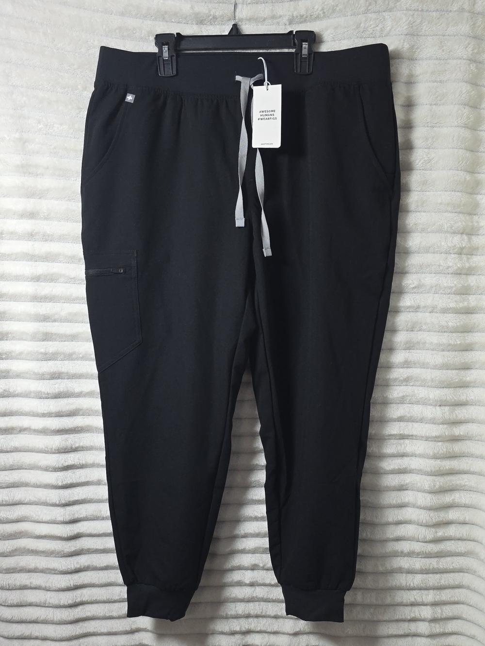FIGS Technical Collection Zamora Jogger‎ Scrub Pants Black XL Petite NWT
